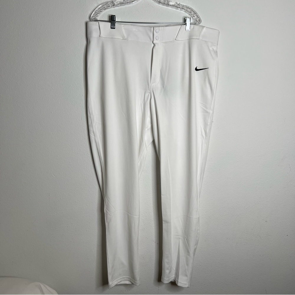 Nike Vapor Select Pro Baseball Pants Men’s XXL Slim Fit White Black FZ1369-100